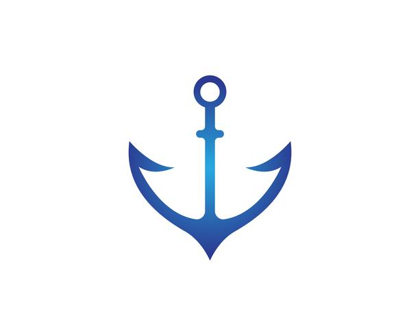 anchor logo and symbol template vector icons