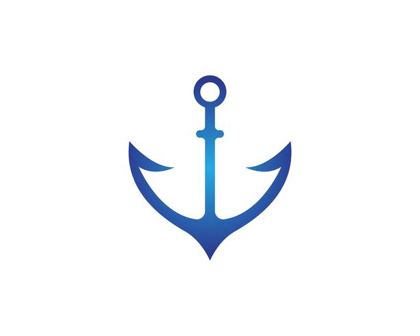 anchor logo and symbol template vector icons