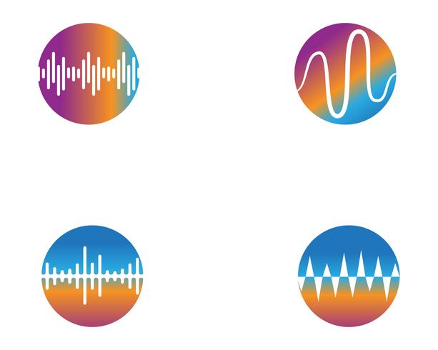 sound wave ilustration logo vector icon template