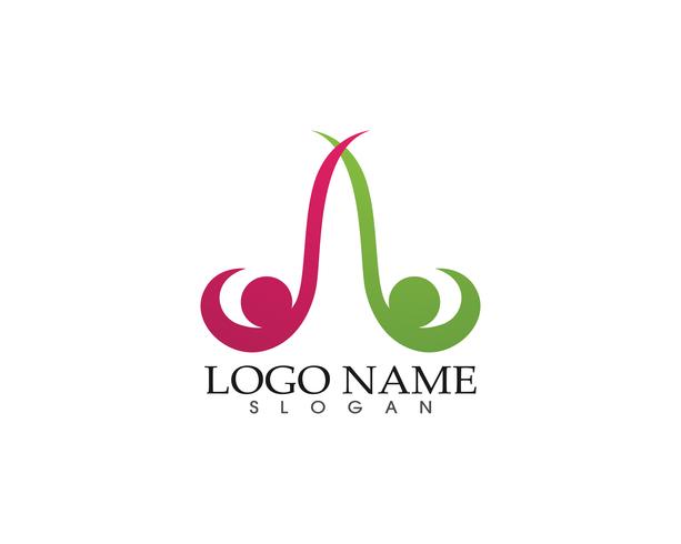 Community people care logo and symbols template vector