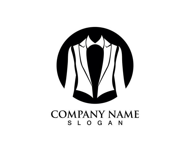 Tuxedo man logo and symbols black icons template vector