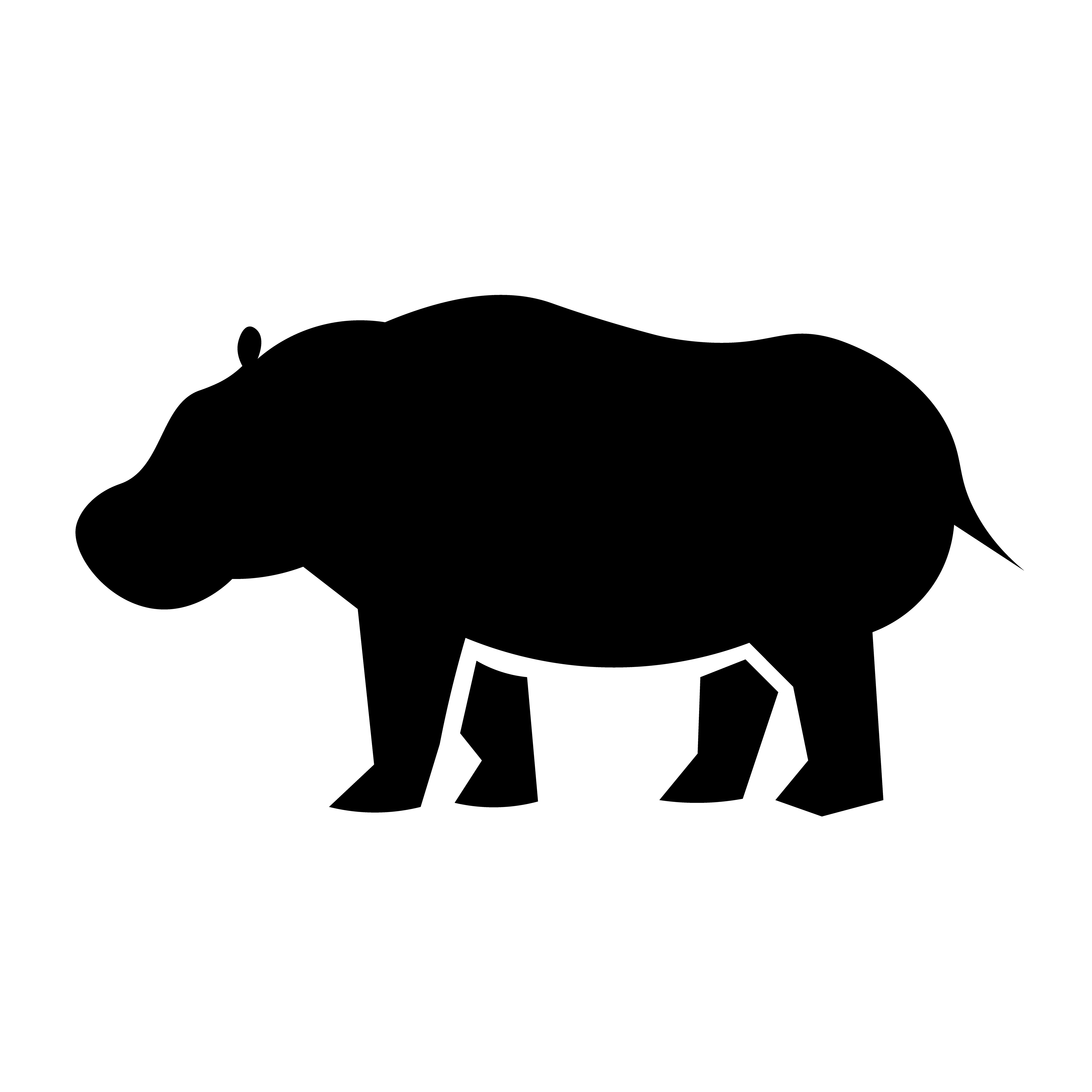 Download Hippopotamus Icon Vector - Download Free Vectors, Clipart Graphics & Vector Art