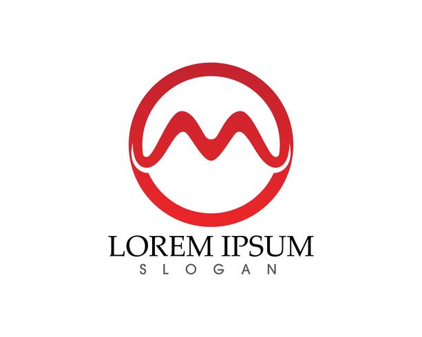 Letter M vector icons such logos template icons