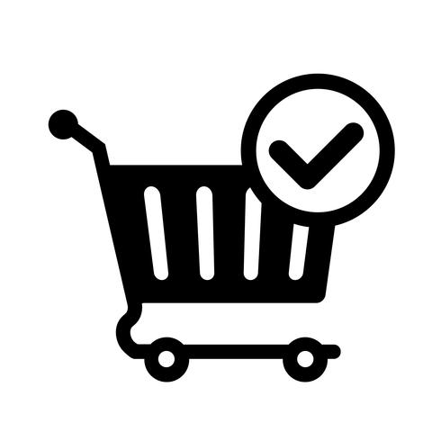 Online Cart Checkout Icon Vector