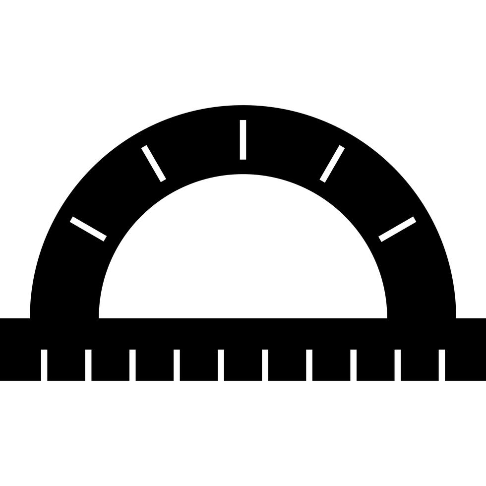 Protractor Icon Vector 583856 Vector Art at Vecteezy