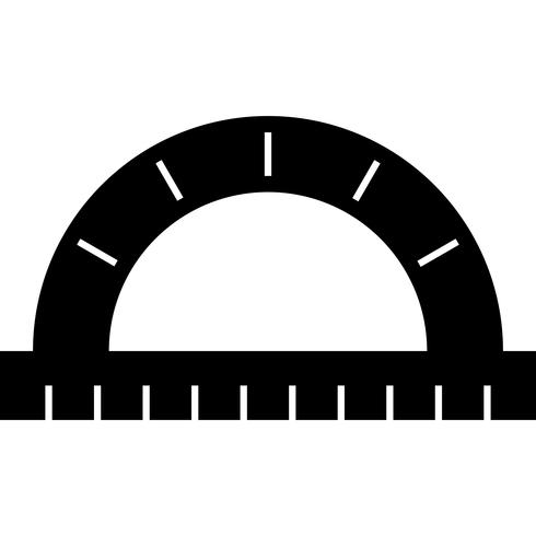 Protractor Icon Vector