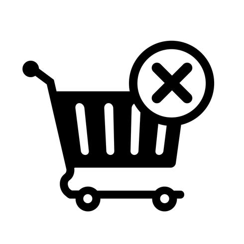 Remove From Cart Icon Vector