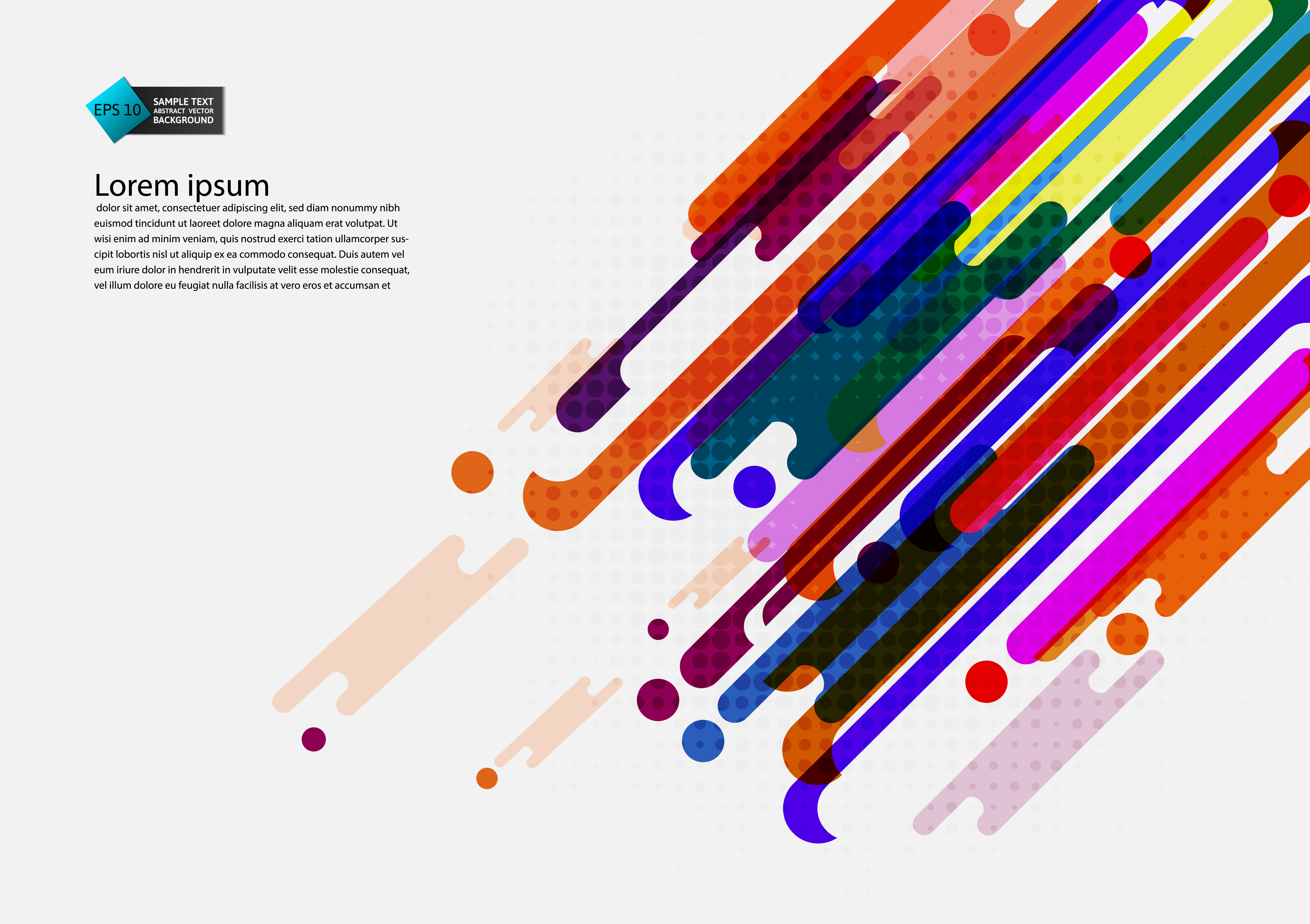 Multi Colored Geometric Abstract Background With Copy Space Modern