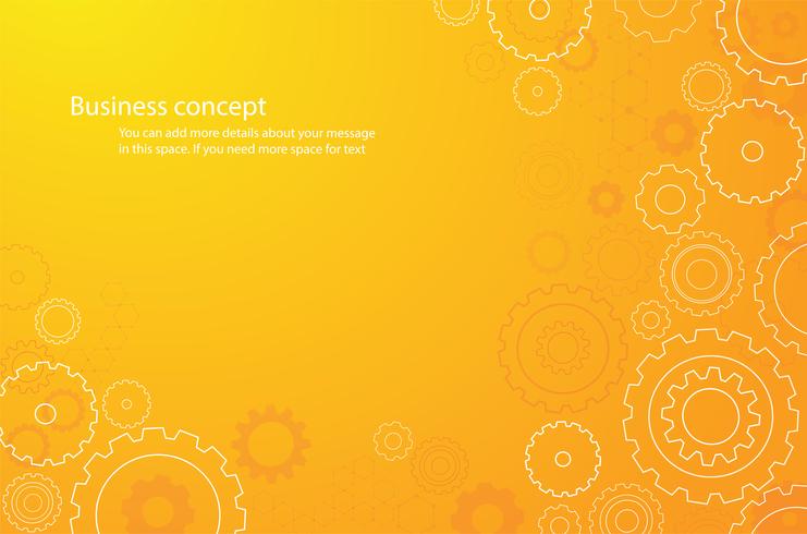 abstract orange cogs wheel background vector