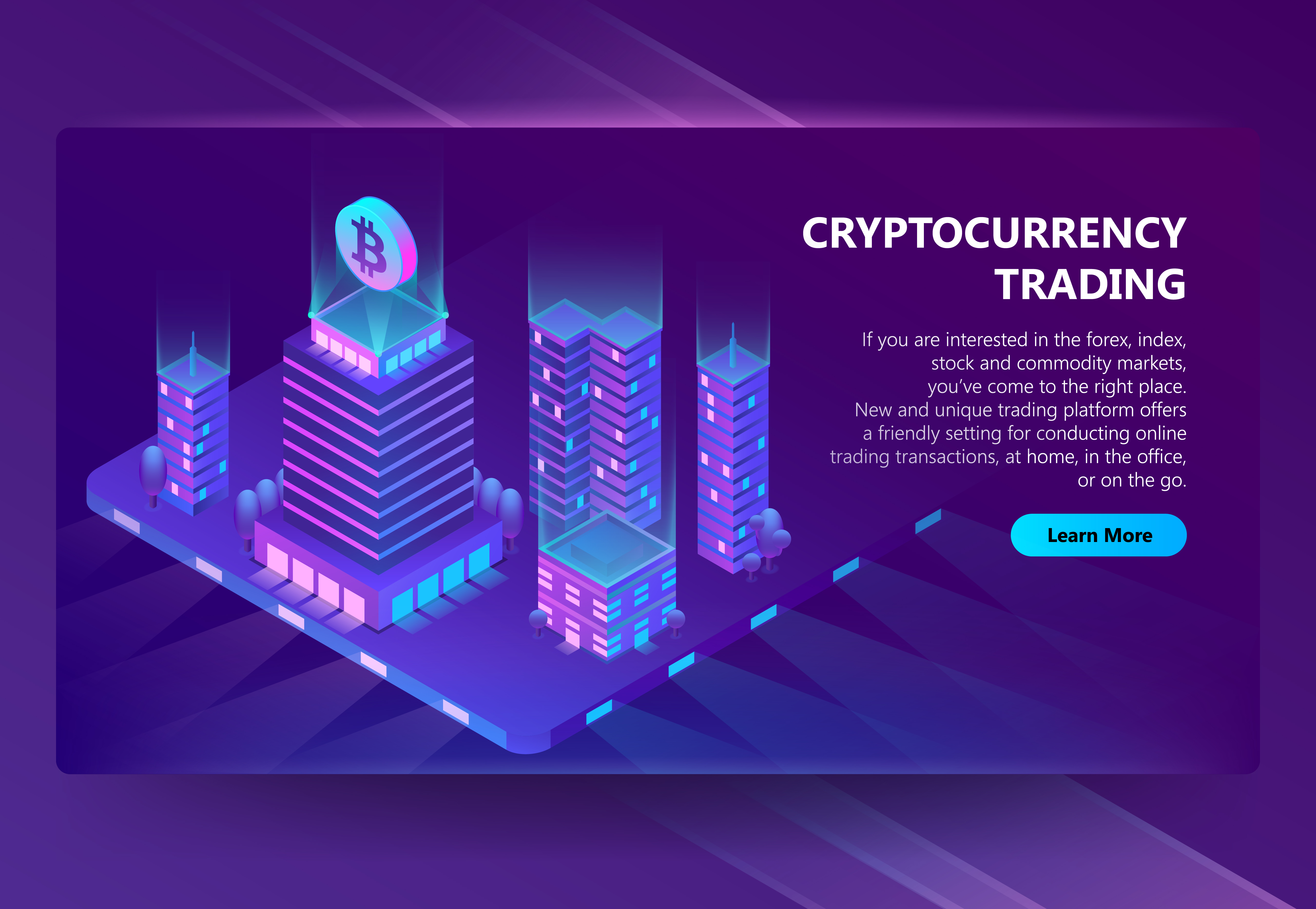 Vector 3d isometric site for trading cryptocurrency ...