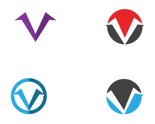 V logo business logo and symbols template vector