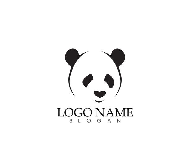 Panda logo and symbols template icons app vector