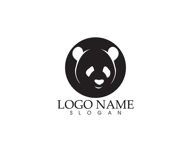 Aplicación de iconos de logotipo y símbolos de Panda. vector