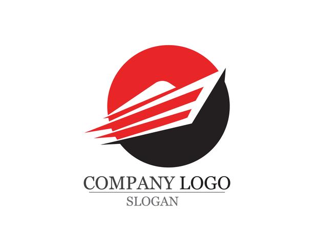 Ocean boat cruise liner ship silhouette simple linear  vector