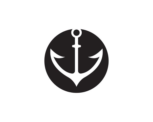 anchor logo and symbol template vector icons