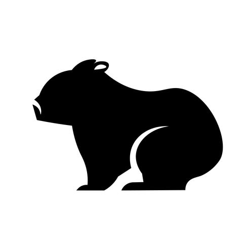 vector icono de wombat