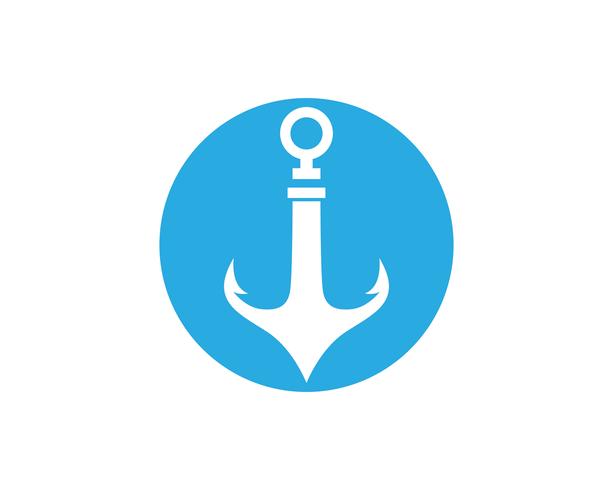 anchor logo and symbol template vector icons