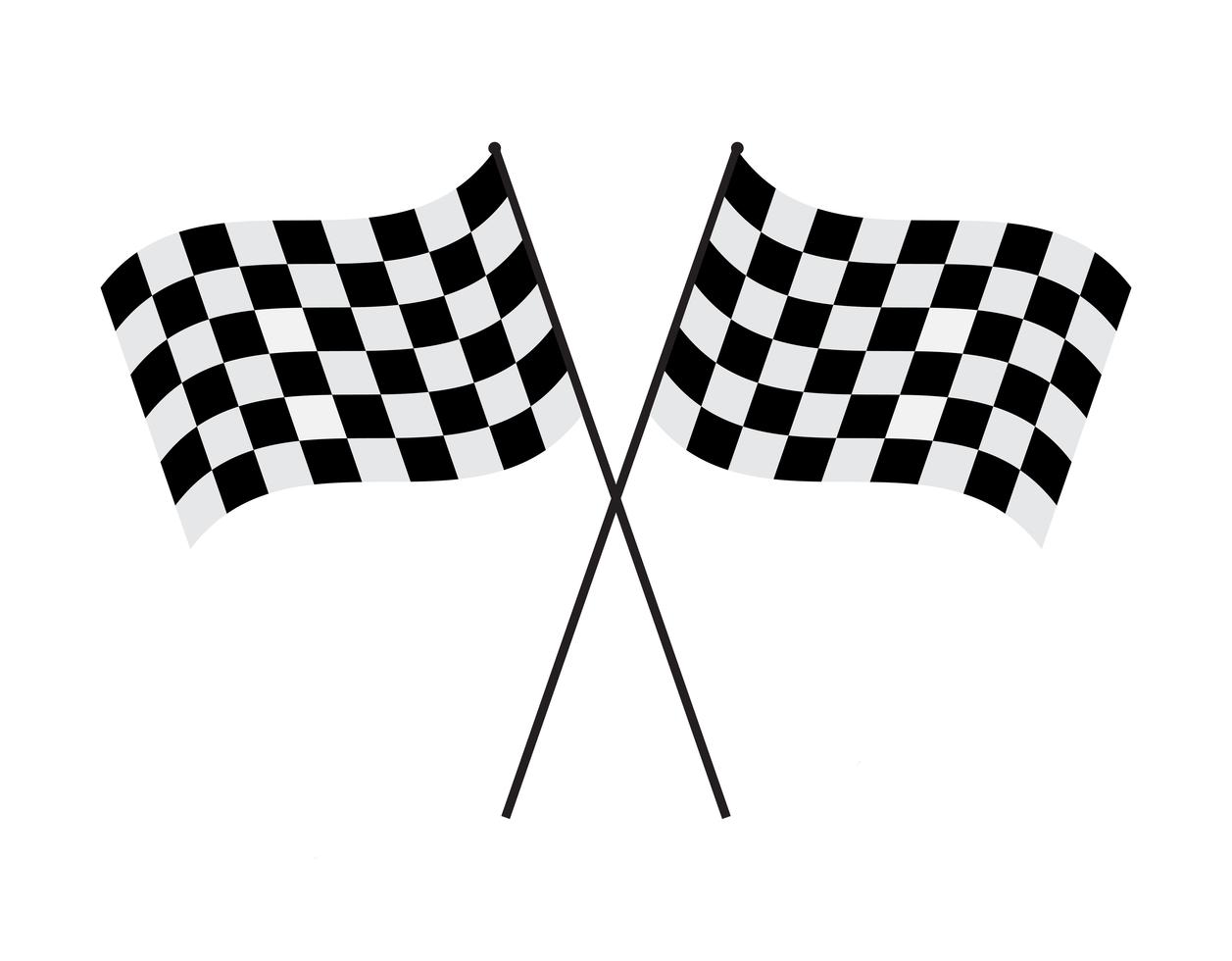 Vector illustration crossed checkered flag on white background 584121