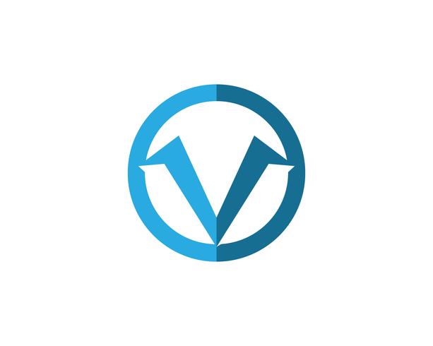 V logo logo de empresa y plantilla de símbolos vector