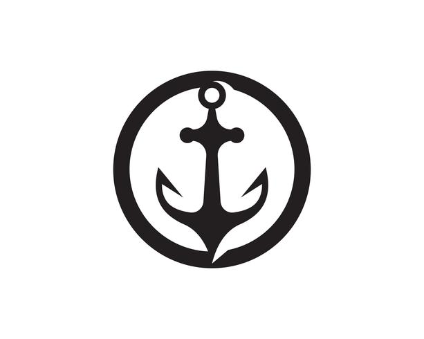 anchor logo and symbol template vector icons