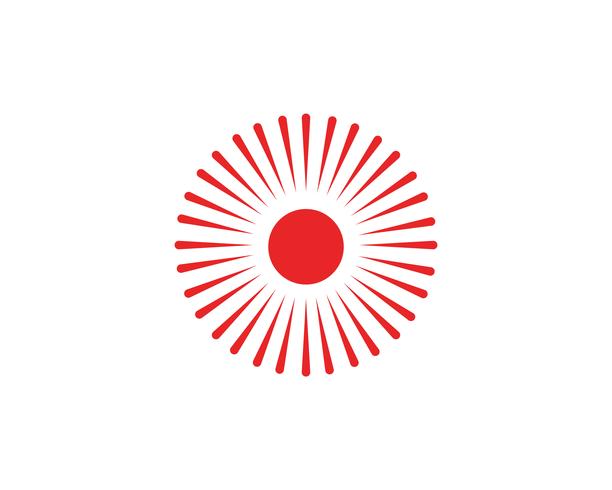 Sun logo and symbols star icon web vector