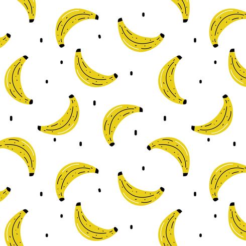 Seamless pattern of bananas vector