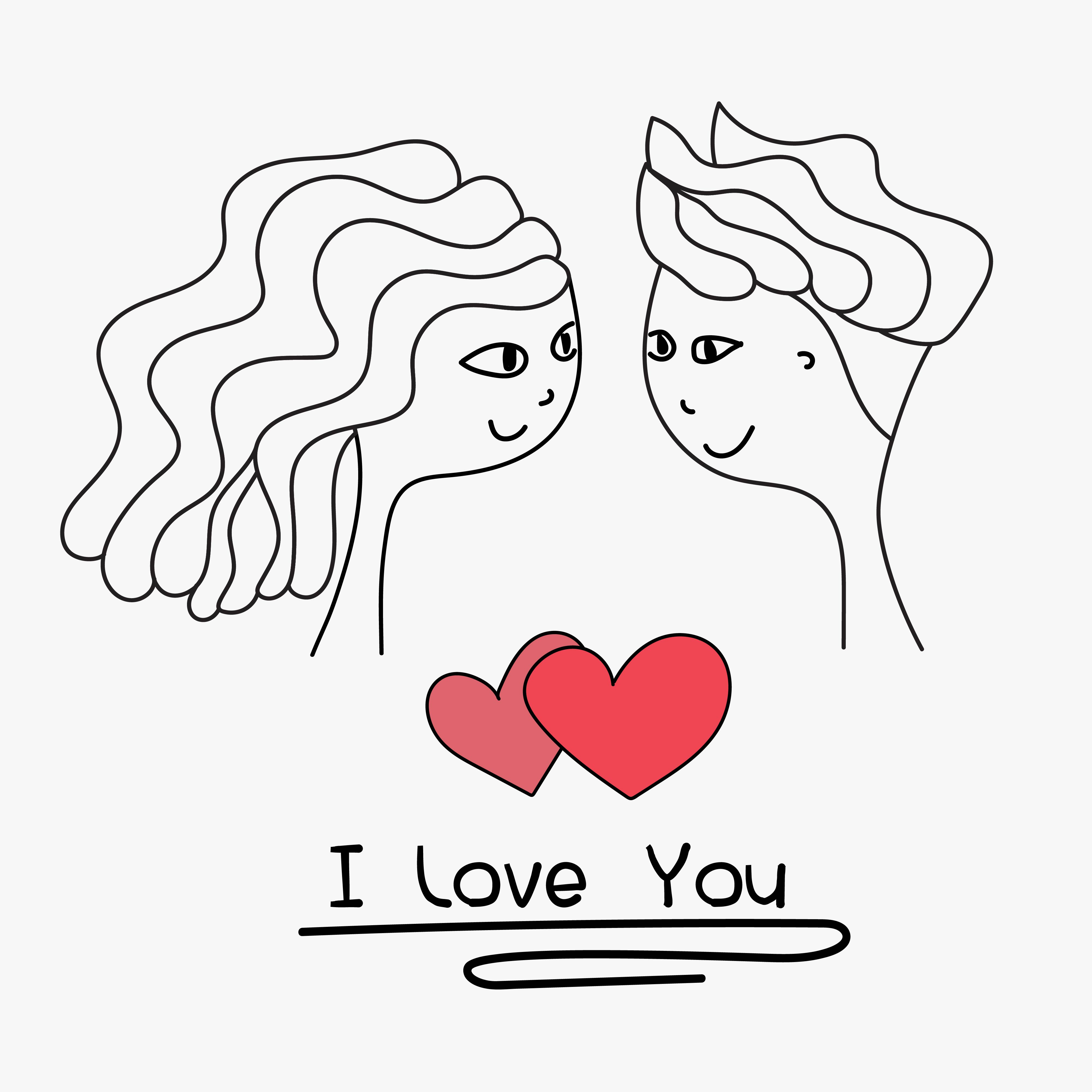 cute i love you drawing