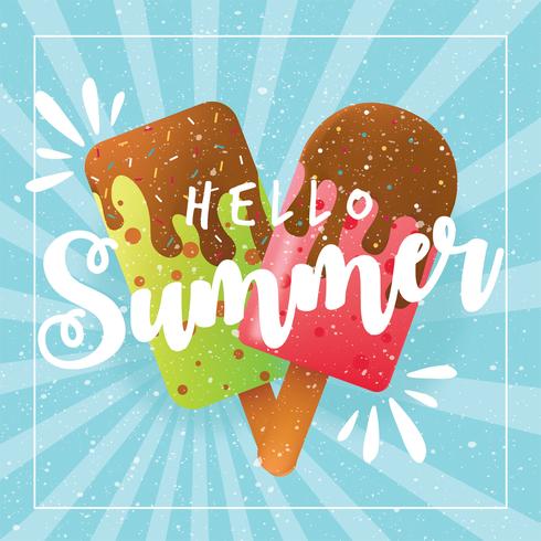 Summer Ice Cream Vector Design