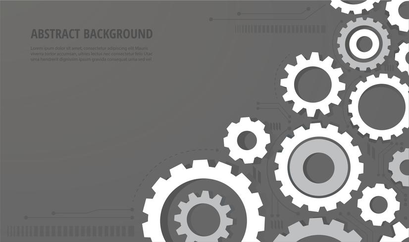 abstract white gears cog wheel background vector