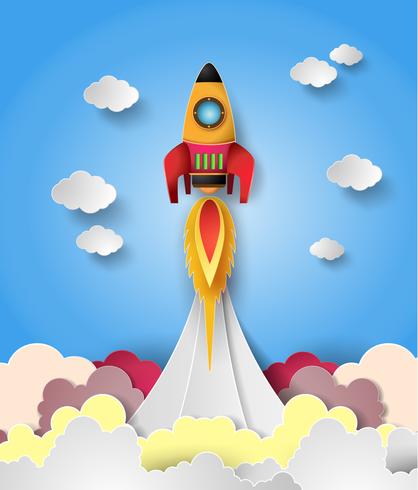 Space rocket launch.  vector