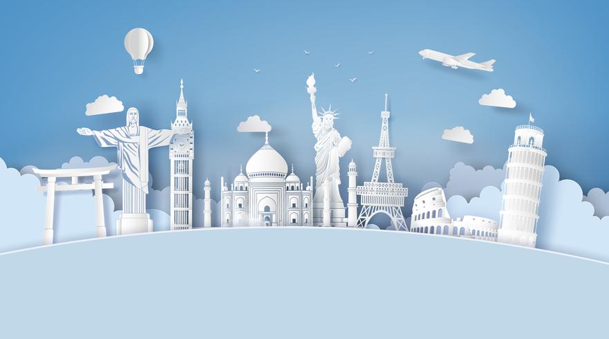 Illustration of world tourism day vector