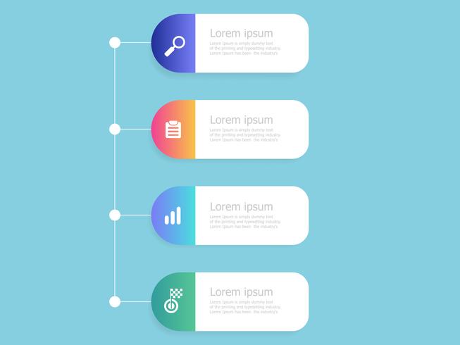 vertical timeline infographics 4 steps vector