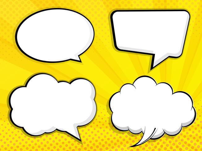 blank speech bubble comic book vector