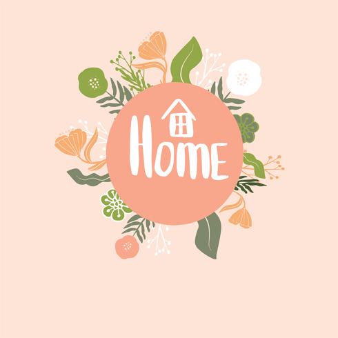 hand drawn floral vector background