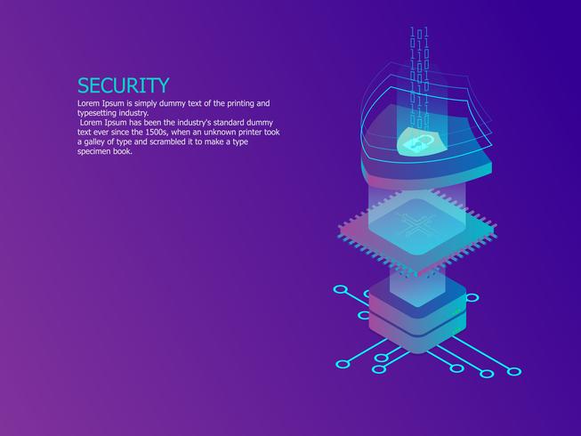 concepto de seguridad de red vector