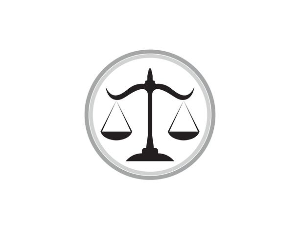 Justice lawyer logo and symbols template icons app vector