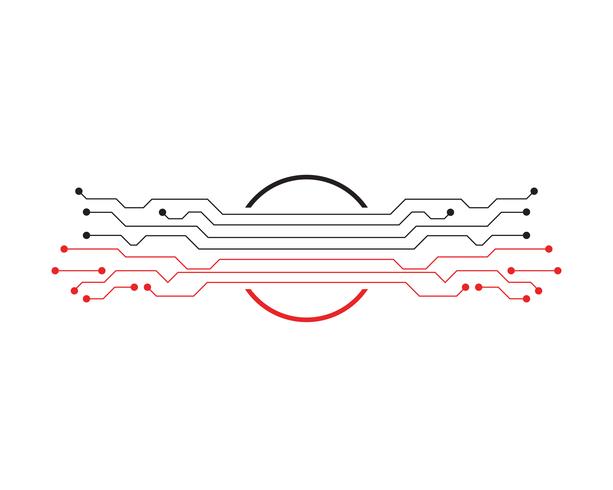Circuit illustration design logo and symbols vector