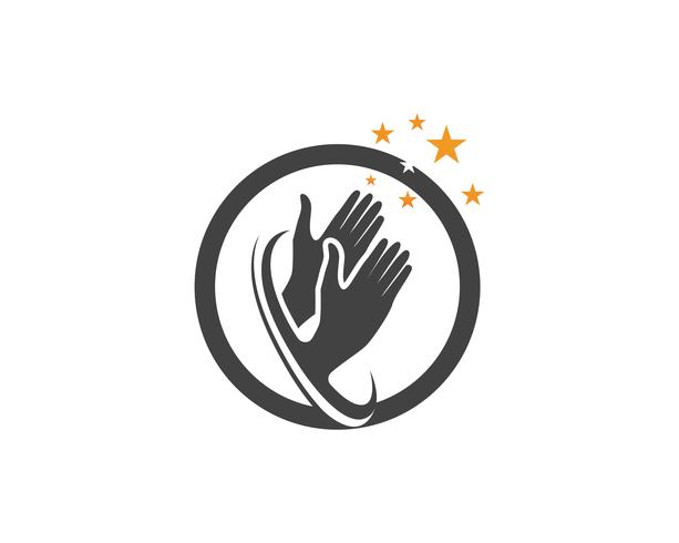 Help hand logo and vector template symbols