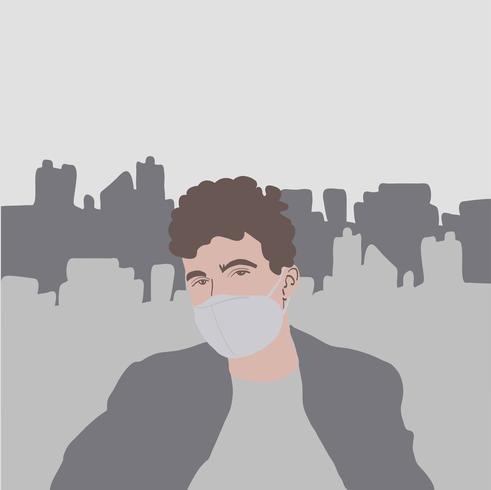people wear protect mask vector 