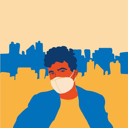people wear protect mask vector 