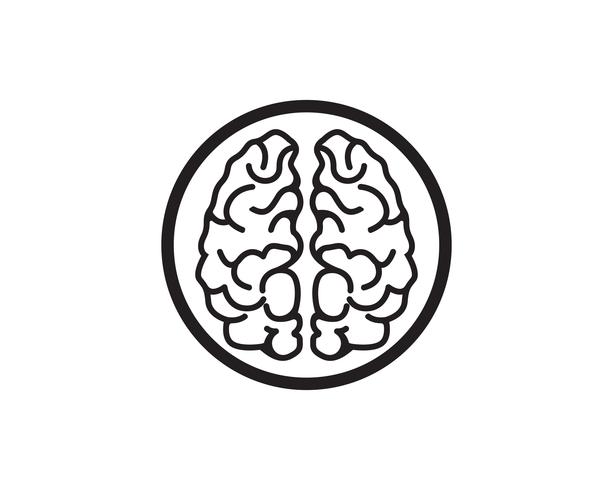Brain Logo Template and symbols icons app vector