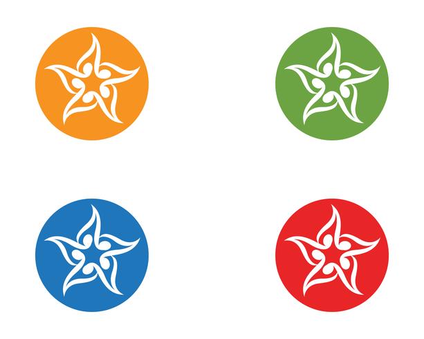 Star logo and symbols icons template app vector