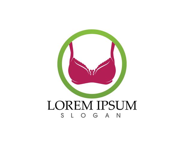 Set of different push up bras isolated over vector