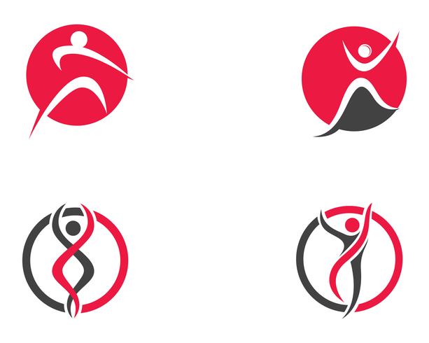 Health people logo and symbols template icons