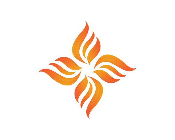 Fire flame nature logo and symbols icons template.. vector