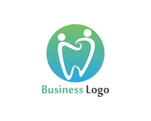 Logotipo dental y plantilla de vector de símbolos