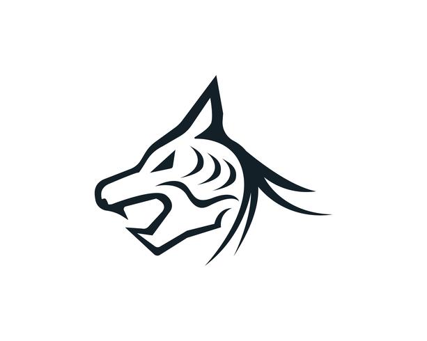 Mascota de logotipo de cabeza de tigre sobre fondo blanco vector