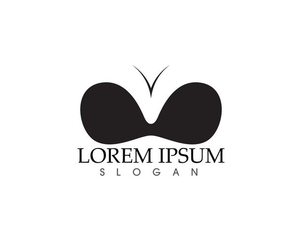 Set of different push up bras isolated over vector