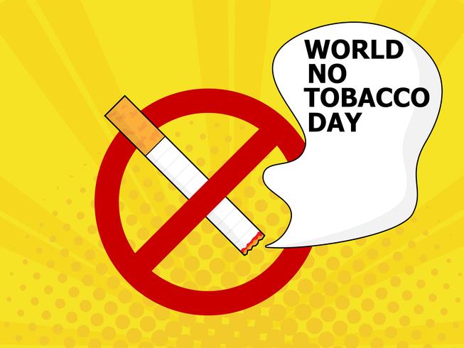 día mundial sin tabaco vector