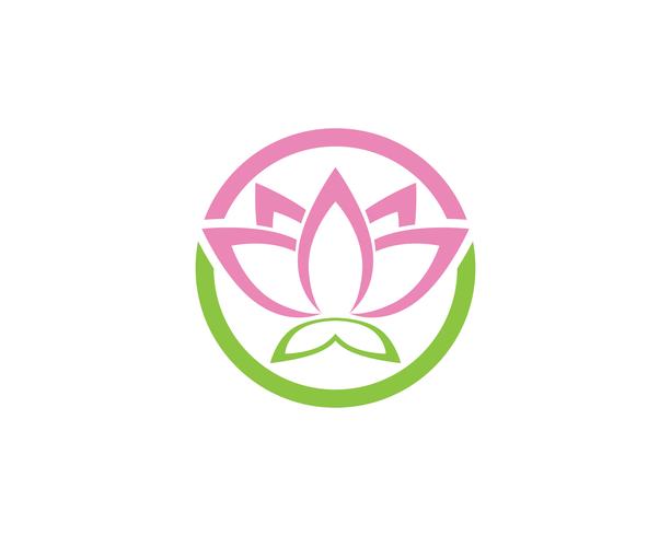 Lotus Flower Sign for Wellness, Spa and Yoga. Vector 